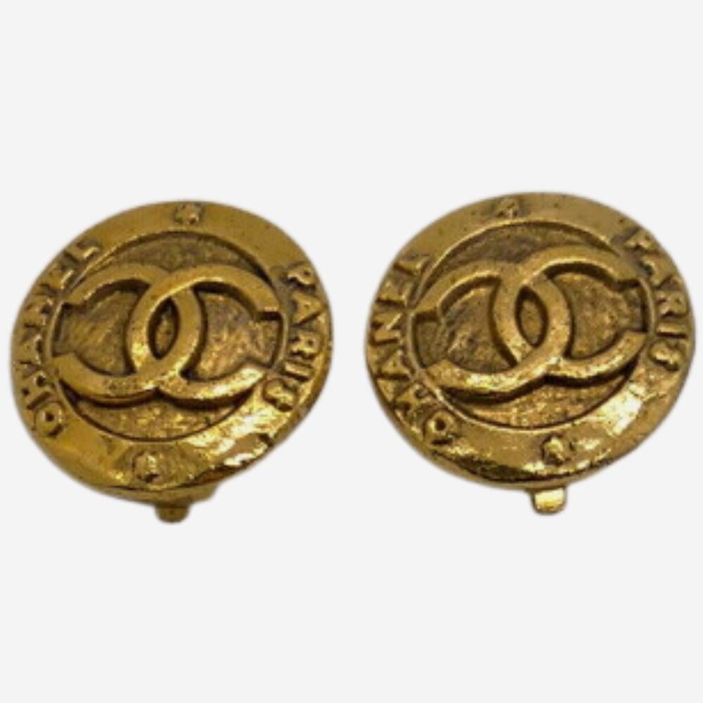 Chanel 24k Gold-Plated Clip-on Earrings - Picture 9 of 9